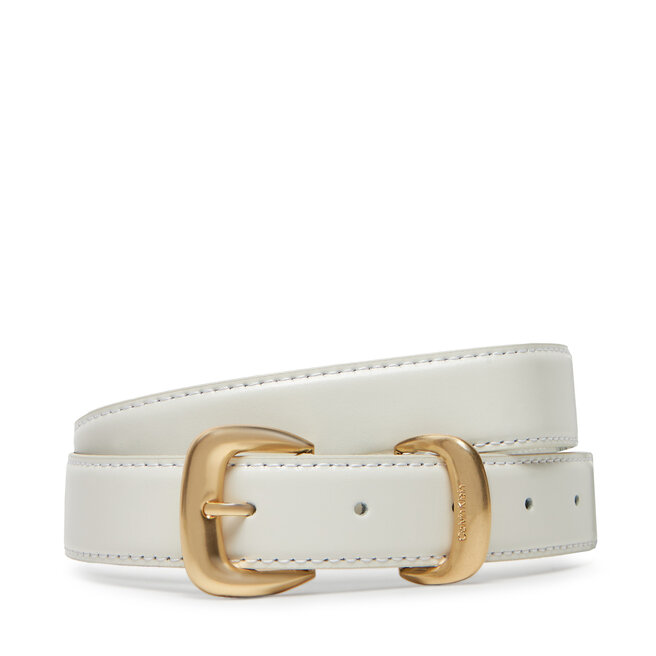 Pasek Damski Calvin Klein Sarah 2 Piece Logo Buckle Belt 25Mm - Biały