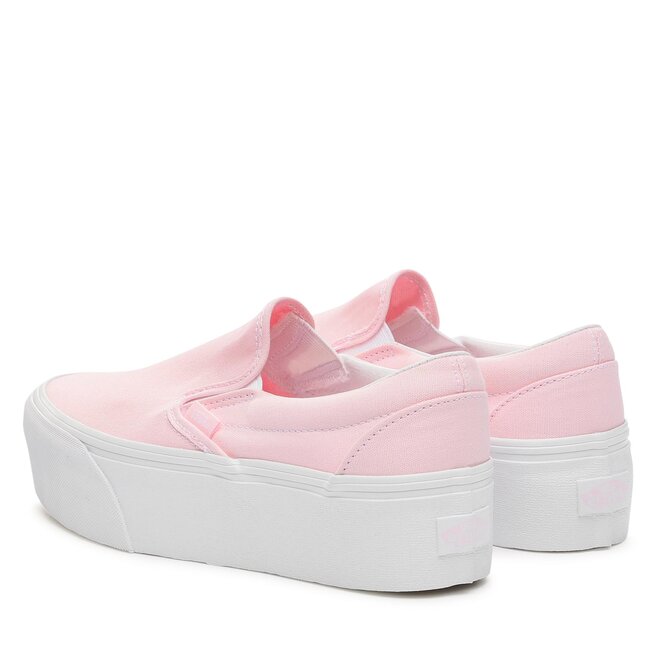 Vans pink top slip ons womens