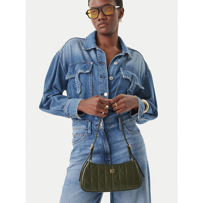 Torebka Calvin Klein Quilted Small Shoulder Bag LV04F3327G Zielony -