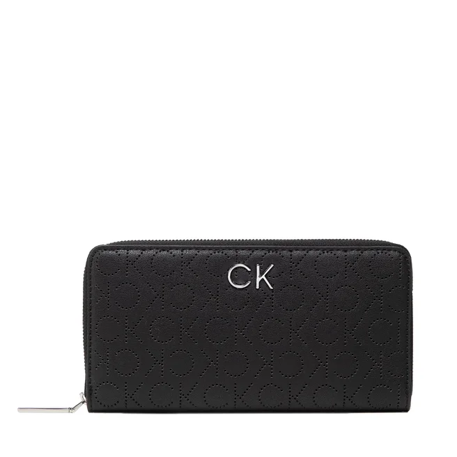 Portofel Mare de DamÄƒ Calvin Klein Re-Lock Slim Z/A Wallet Lg Perf K60K609485 BAX