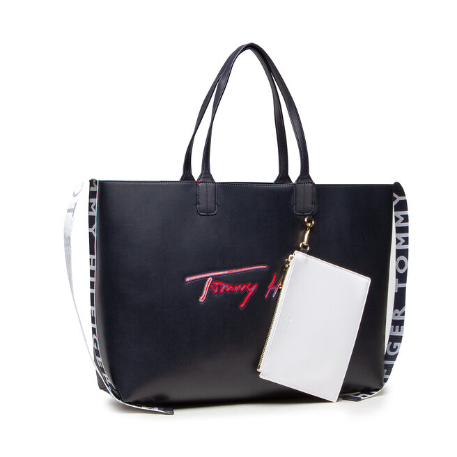 Iconic tommy store tote signature