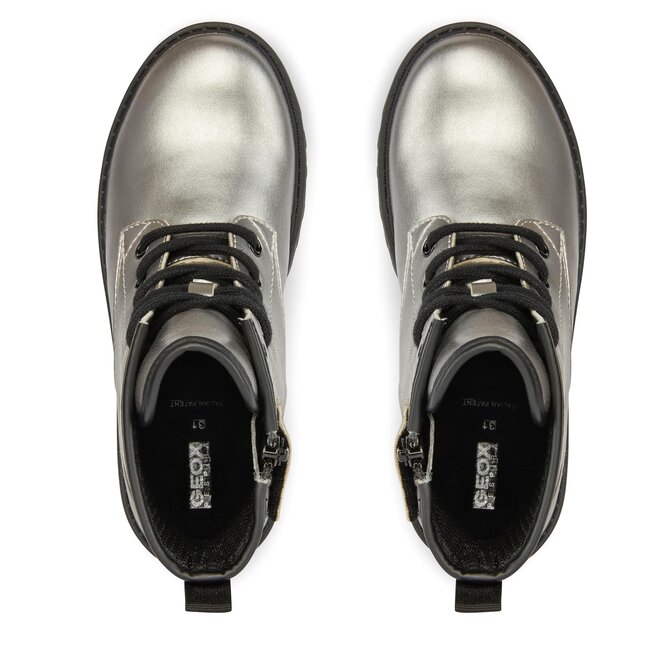 Geox Csizma Geox Jr Casey J9420G 000NF C1363 S Dk Silver/Black