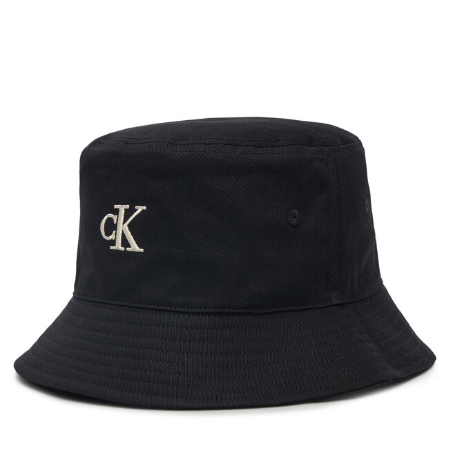 Kapelusz Calvin Klein Jeans Embroidered Monogram Bucket Hat - Czarny