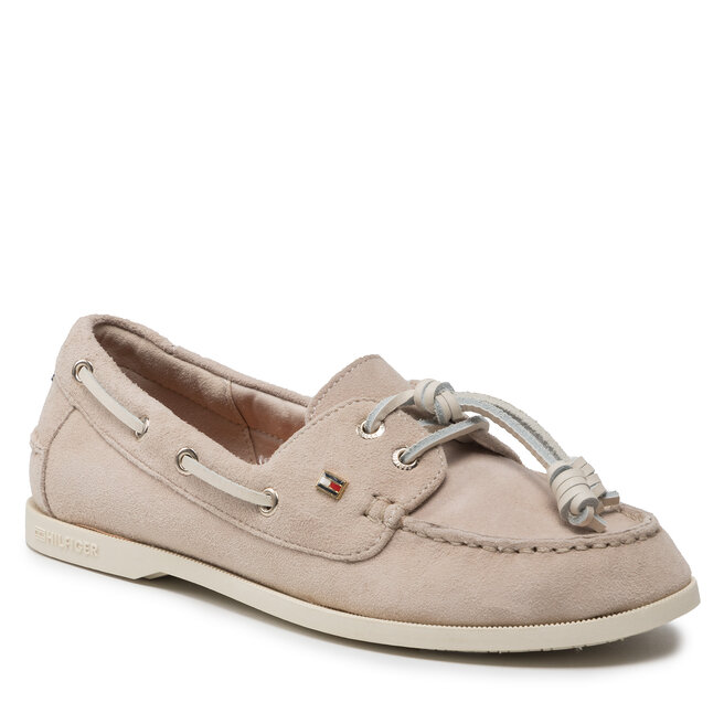 Mocasini Tommy Hilfiger Tommy Feminine Boat Shoe FW0FW06347 Classic Beige ACI