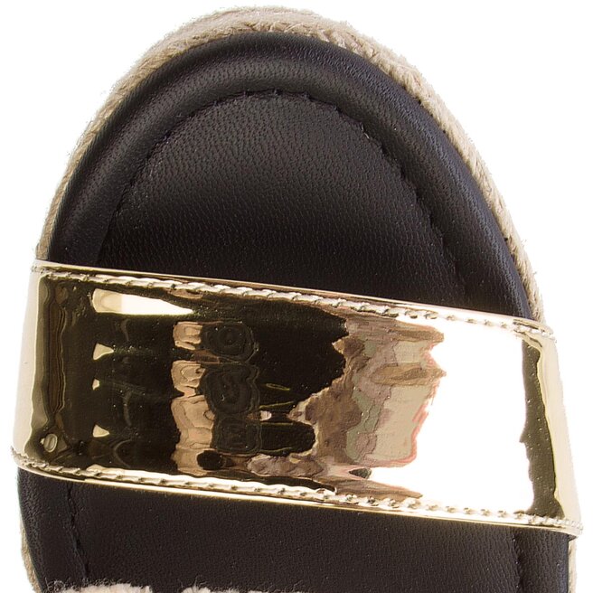 Tommy Hilfiger Shiny Metallic Flatform Sandal