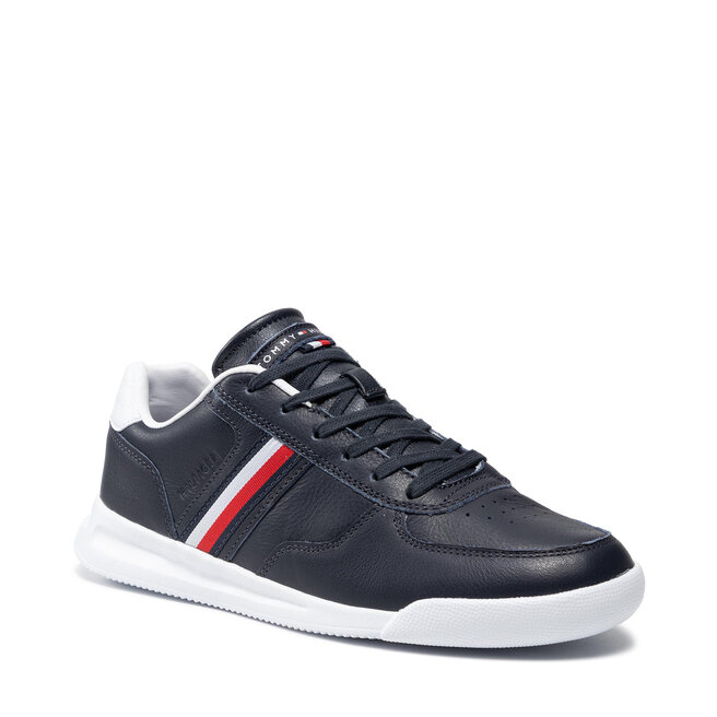 Tommy Hilfiger Sportcipő Tommy Hilfiger Lightweight Leather Sneaker Flag FM0FM03471 Desert Sky DW5