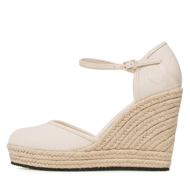 Calvin Klein Jeans Обувки Calvin Klein Jeans Wedge Sandal Close Toe Ess YW0YW01194 Ancient White YBH