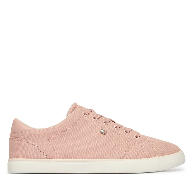 Tenisówki Tommy Hilfiger Th Low Profile Vulc Canvas FW0FW09102 Różowy - kobiece