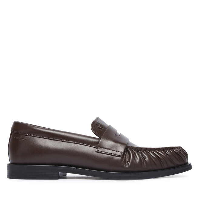 Lordsy Calvin Klein Round Loafer Lth HW0HW03126 Brązowy ciemny - kobiece
