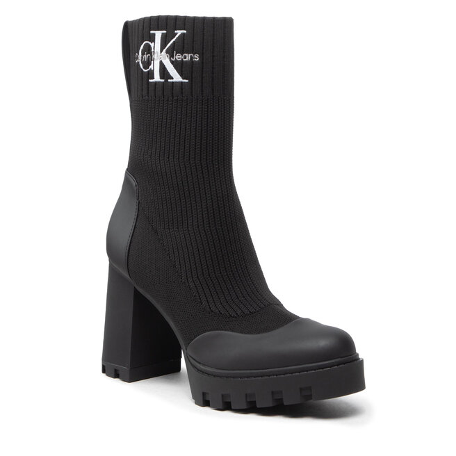 Bottines Calvin Klein Jeans Platform Boot Sock YW0YW00726 Black