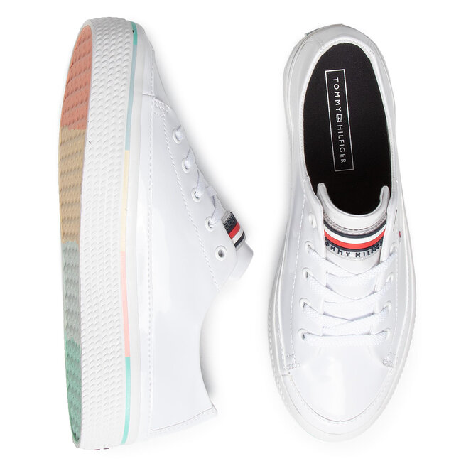 tommy hilfiger platform sneakers white