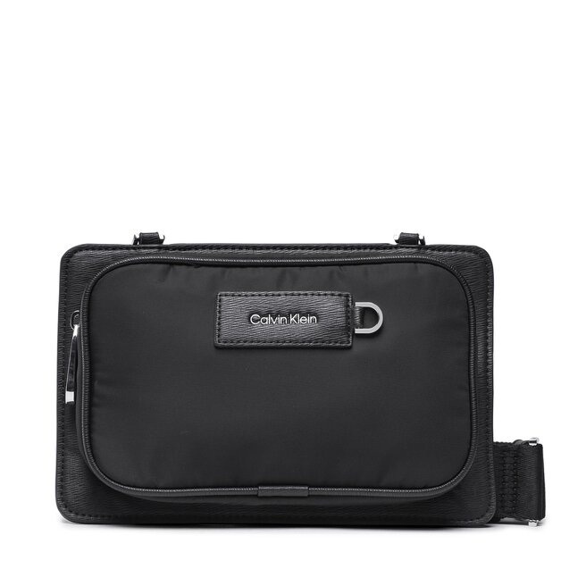 Saszetka Calvin Klein Elevated Multi Zip Xbody - Czarny