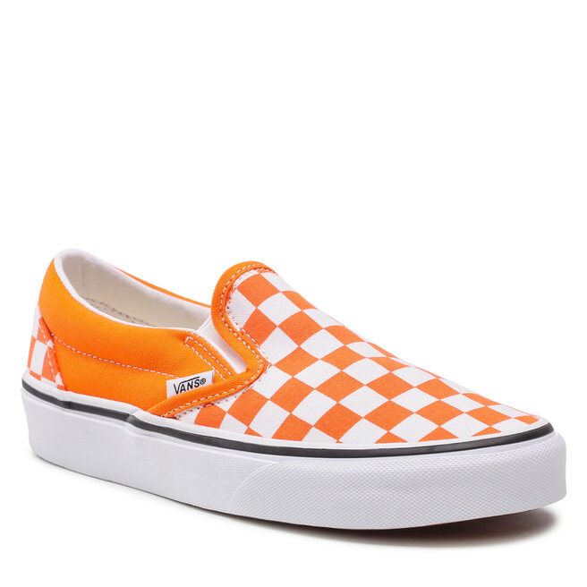 Vans orange hotsell slip ons