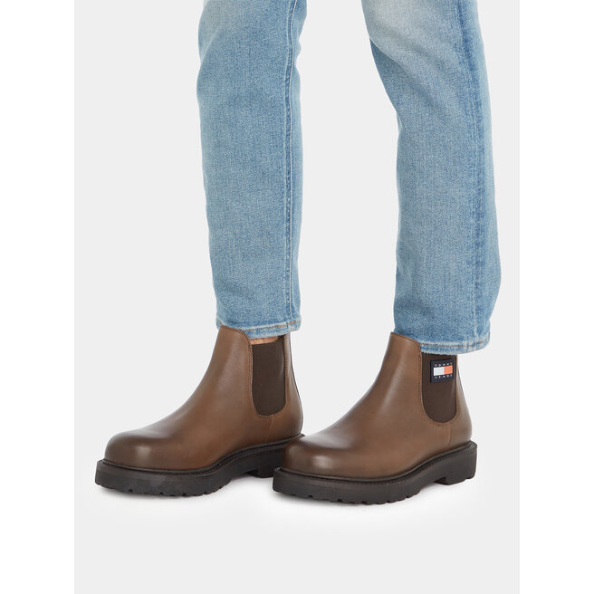 Tommy Jeans Ghete Jodhpur Tommy Jeans Tjm Napa Leather EM0EM01254 Velvet Brown GWN