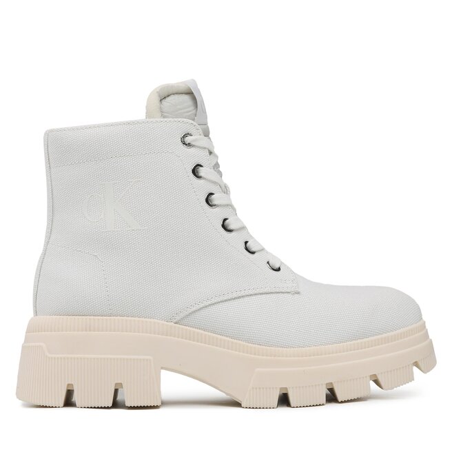 Calvin Klein Jeans Боти Calvin Klein Jeans Chunky Boot Vintange Tongue YW0YW00947 White YBR