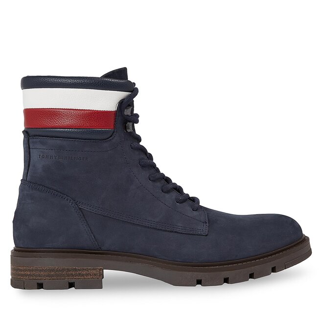 Trapery Tommy Hilfiger Corporate Hilfiger Nubuck Boot - Niebieski