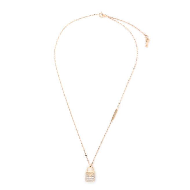 michael kors gold padlock necklace