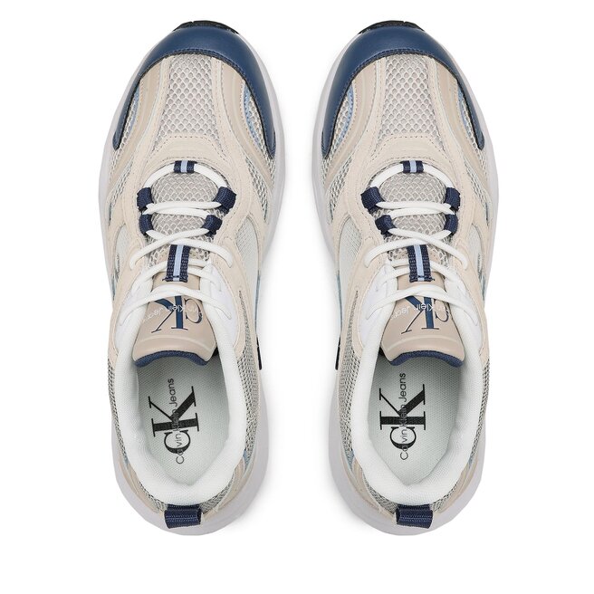 Calvin Klein Jeans Sneakers Calvin Klein Jeans Retro tennis Su-Mesh YM0YM00589 Eggshell/Dark Denim/Iceland Blue 0F8