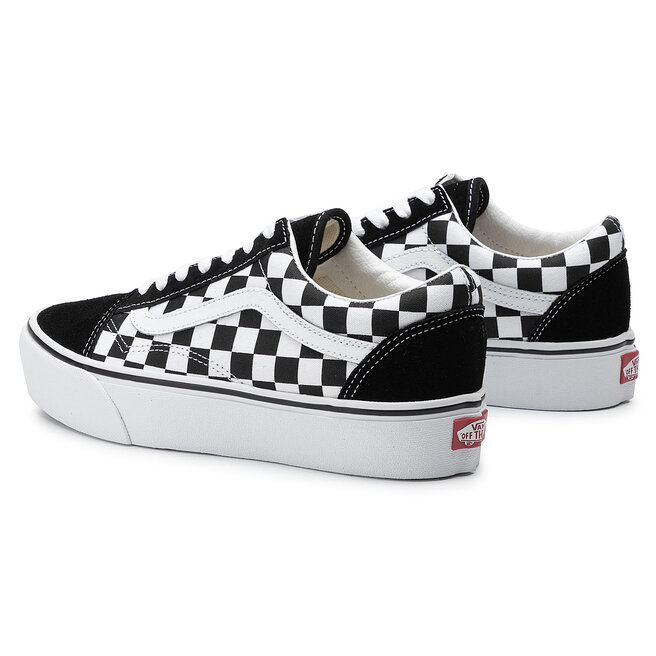 Vans Sneakers aus Stoff Vans Old Skool Platfor VN0A3B3UHRK1 (Checkerboard) Blk/Tr Wht