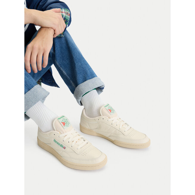 Sneakersy Reebok EO-CLUB C 85 VINTAGE 100000317 Écru - męskie