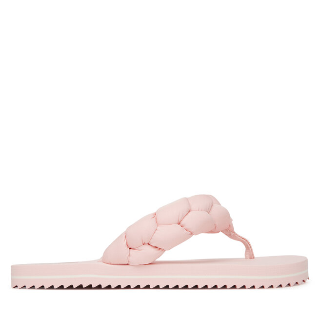 Japonki Tommy Jeans Braided Thong Beach Sandal - Różowy
