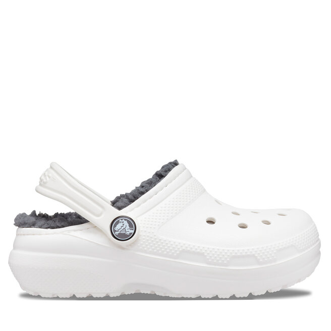 Klapki Crocs Classic Lined Clog Kids - Biały