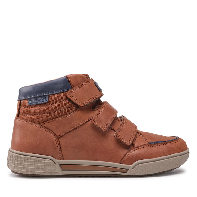 Geox Schnürschuhe Geox J Poseido B. B J16BCB 0CLFU C6176 D Cognac/Navy