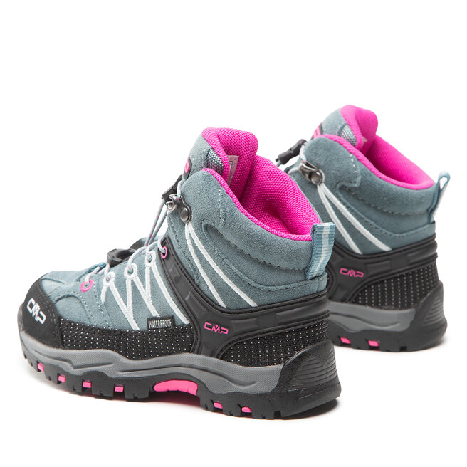 CMP Bakancs CMP Kids Rigel Mid Trekking Shoe Wp 3Q12944 Mineral Green/Purple Fluo