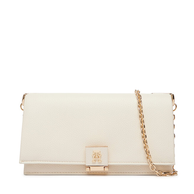Torebka Tommy Hilfiger Th Her Chain Crossover AW0AW17403 Écru -