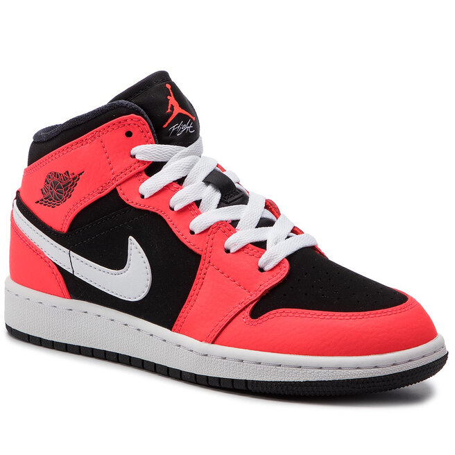Batai Nike Air Jordan 1 Mid (GS) 554725 061 Black/Infrared 23/White •  Www.eavalyne.lt