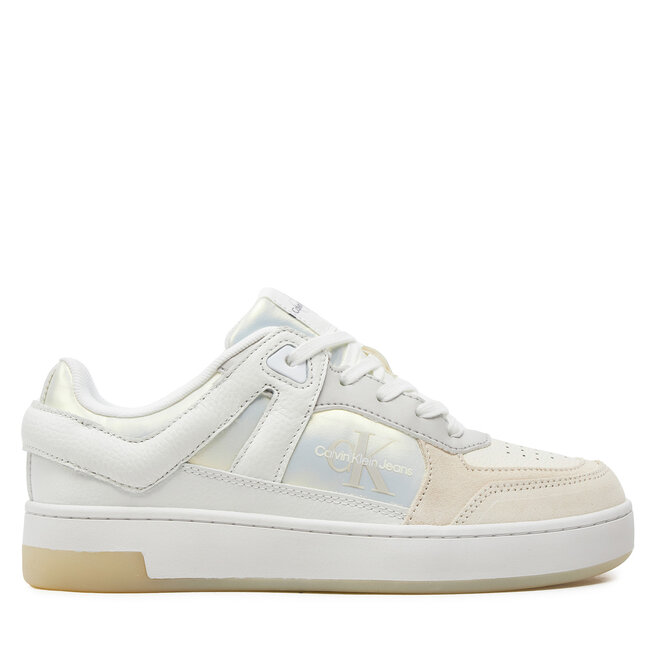 Sneakersy Calvin Klein Jeans Basket Cupsole Low Mix Ml Mtr - Biały