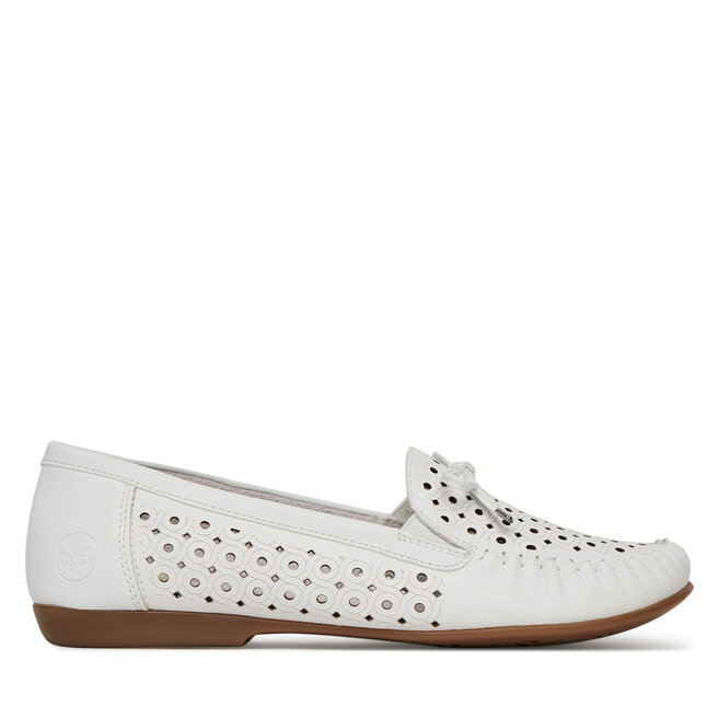 Mokasyny Rieker L6352-80 Biały -