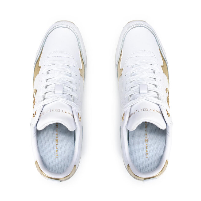 tommy hilfiger metallic dressy wedge sneaker