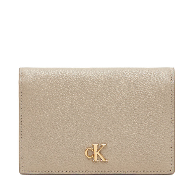 Etui na karty kredytowe Calvin Klein Min Monogram 6cc Flap Cardcase - Brązowy