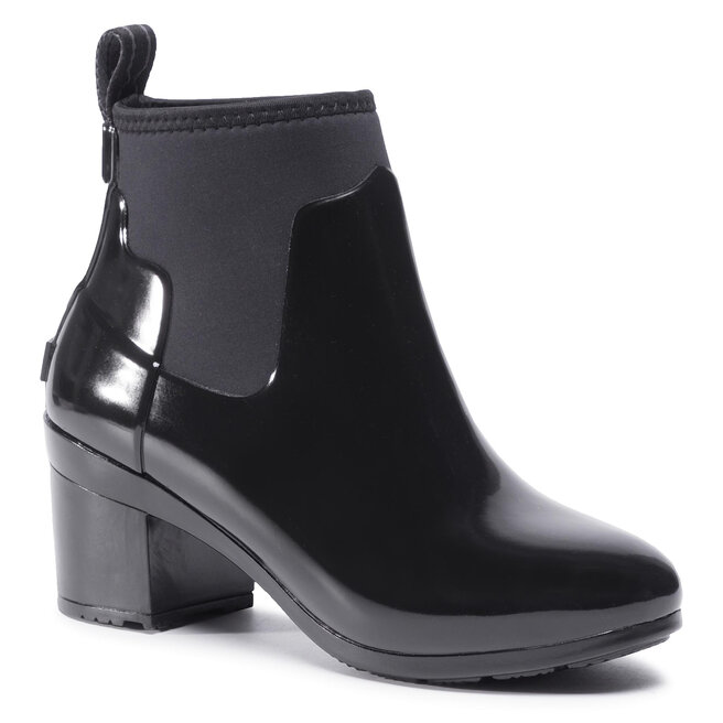 Hunter refined mid new arrivals heel gloss rain boots