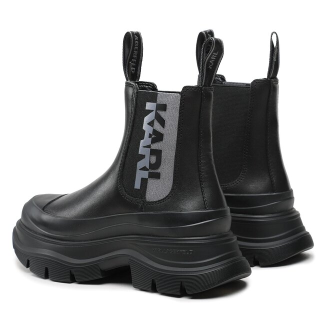 KARL LAGERFELD Polokozačky KARL LAGERFELD KL42944F Black Lthr/Mono