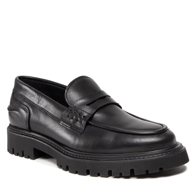 Pantofi Les Deux Tatum Leather Loafer LDM810009 Black 100100 100100 imagine noua