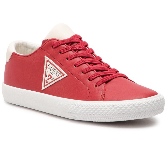 guess white and red sneakers