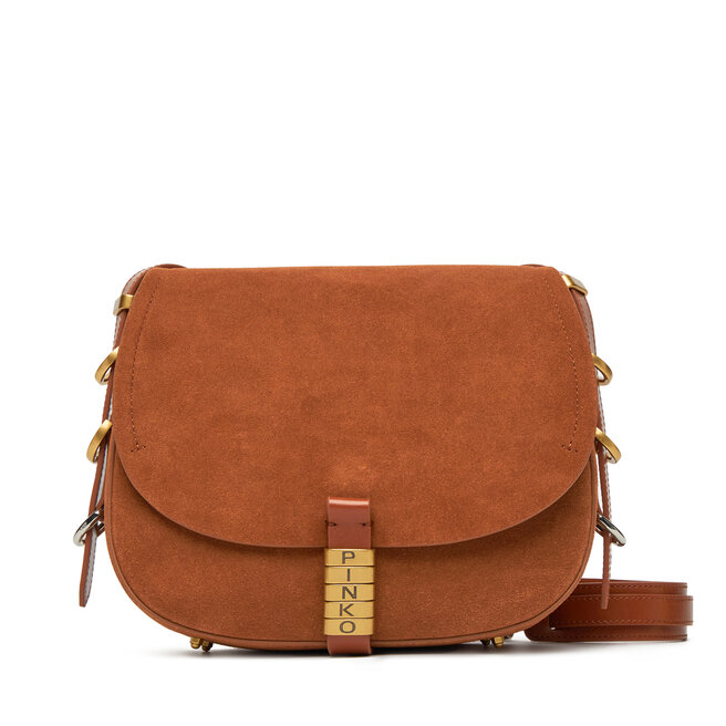 Torebka PINKO Saddle Classic PE 25 PLTT 103830 - Brązowy