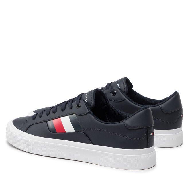 Tommy Hilfiger Гуменки Tommy Hilfiger Core Stripes Vulc Leather FM0FM04140 Desert Sky DW5