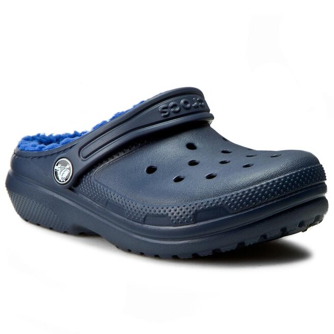 Hizo un contrato hierba Faial Pantuflas Crocs Classic Lined Clog K 203506 Navy/Cerulean Blue •  Www.zapatos.es