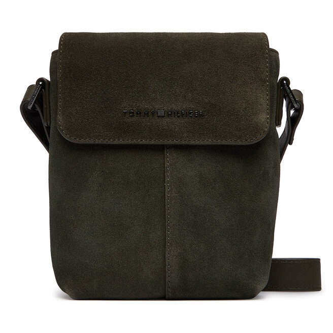 Saszetka Tommy Hilfiger Metal Logo Suede Crossbody Bag AM0AM14262 Zielony -