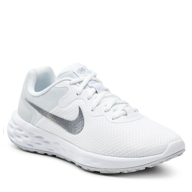 Pantofi Nike Revolution 6 Nn DC3729 500 White/Metallic Silver 500 imagine noua