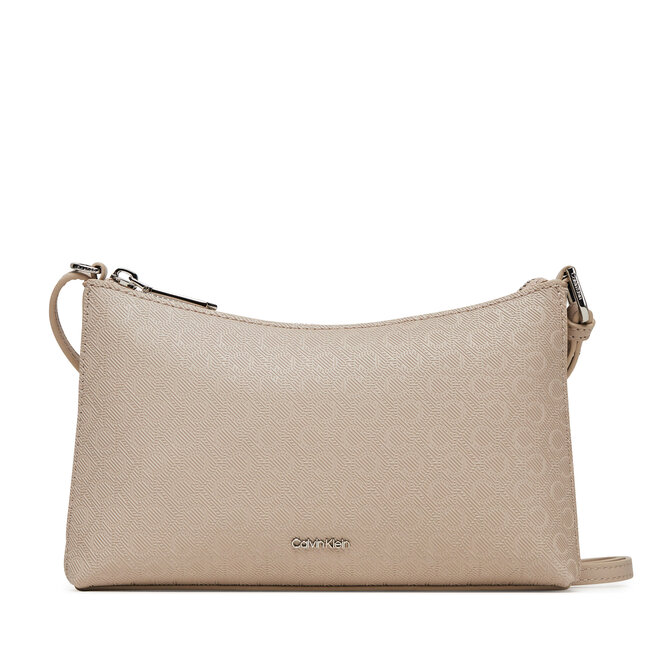 Torebka Calvin Klein Ck Must Aop Conv Logo Jqd Strap - Brązowy