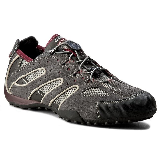 Scarpe basse Geox U Snake J U4207J 02214 C1402 Grey Bordeaux
