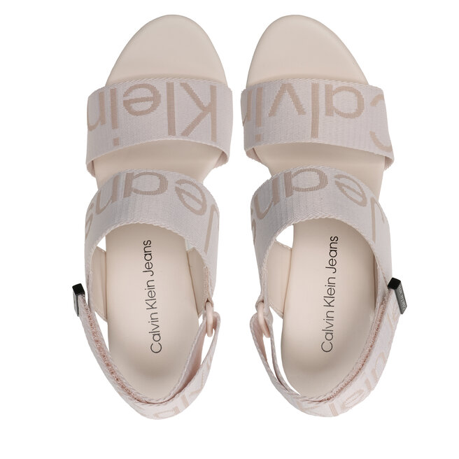 Calvin Klein Jeans Сандали Calvin Klein Jeans Wedge Sandal Webbing YW0YW00959 Ancient White YBH