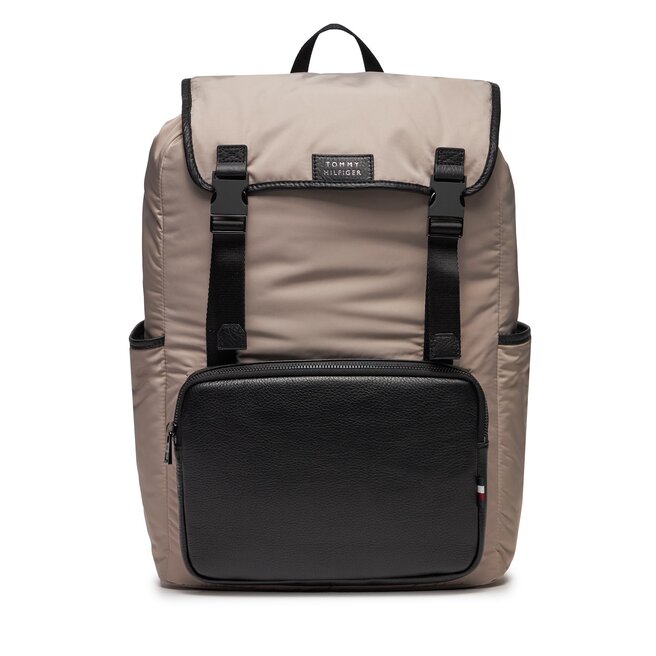 Plecak Tommy Hilfiger Th Lux Nylon Flap Backpack - Beżowy