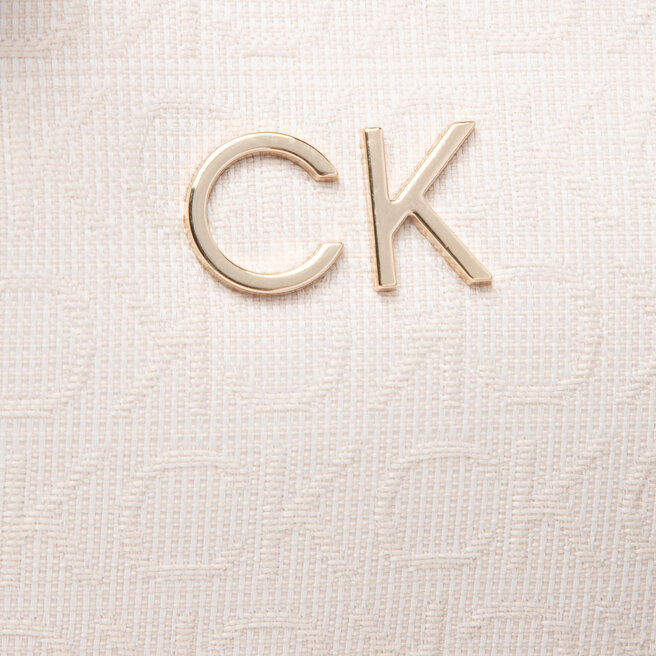 Calvin Klein Дамска чанта Calvin Klein Re-Lock Shoulder Bag Sm Jacquard K60K609684 Бежов