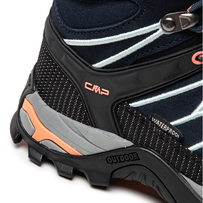 CMP Παπούτσια πεζοπορίας CMP Rigel Mid Wmn Trekking Shoes Wp 3Q12946 B. Blue/Giada/Peach 92AD