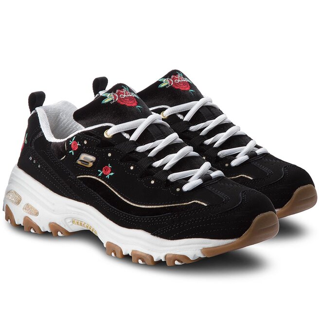 c Skechers Rose Blooms 13084 BKW Black White evzuttya .ua